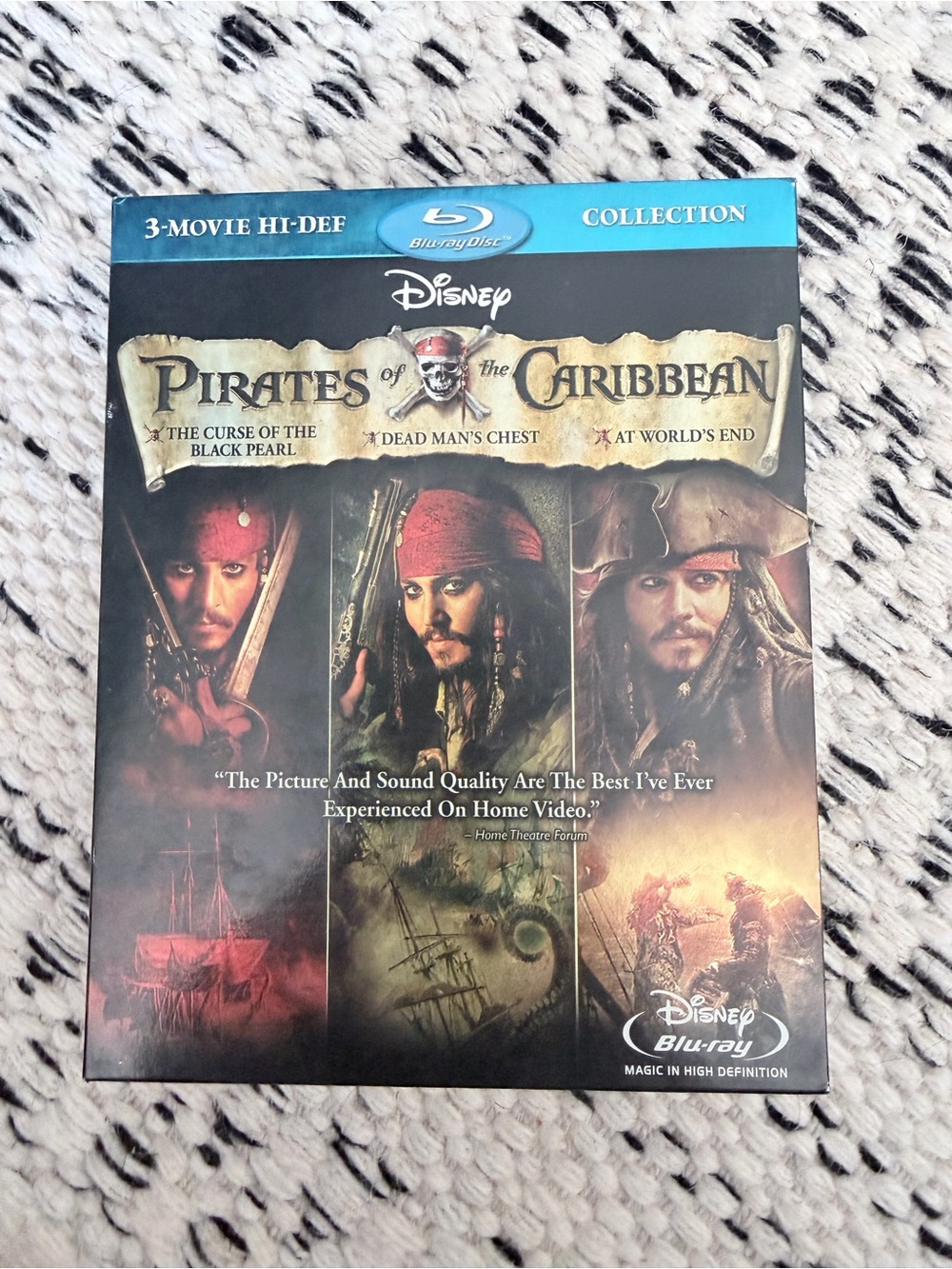 Disney Pirates of the Caribbean Blu-ray 3 movie collection- high def